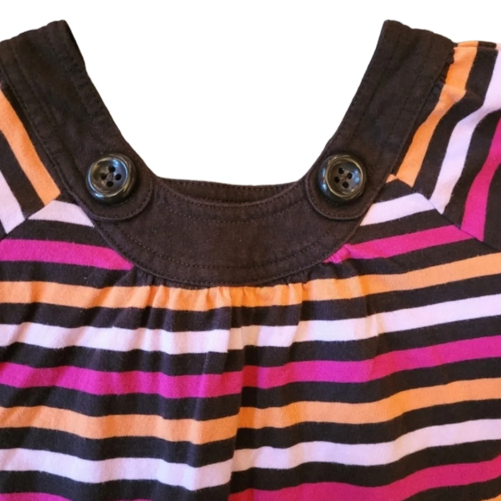 GAP Kids Y2k multicolored brown funky striped dress